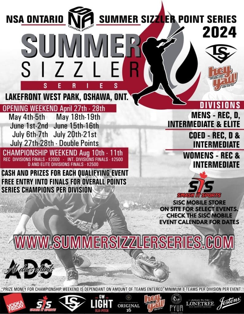 Summer Sizzler Series with NSA Canada SloPitch Oshawa ON 2025 Event